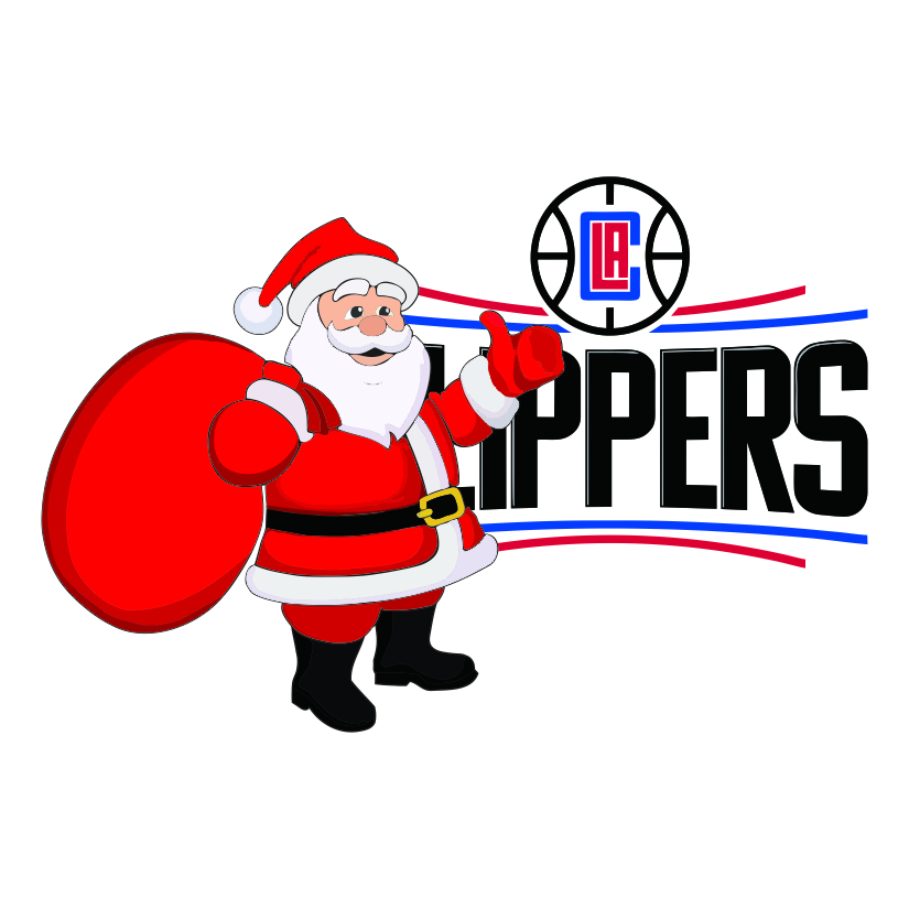 Los Angeles Clippers Santa Claus Logo iron on paper